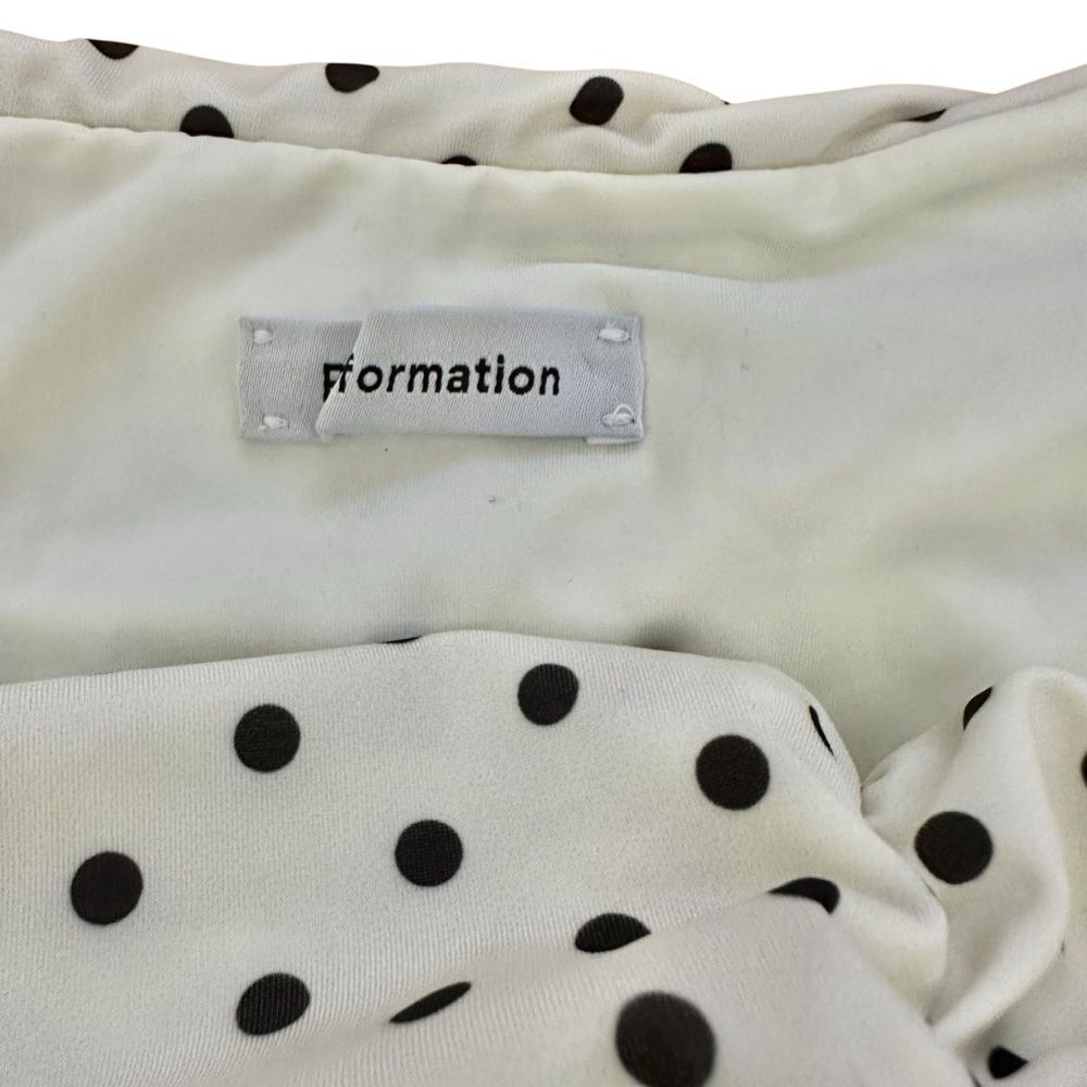 Reformation White and Black Polka Dot One Piece Swimsuit - Picture 4 of 9